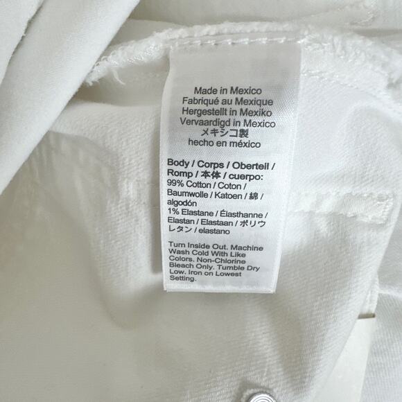 J.Crew Petite Sailor Slim Wide Leg Jean High Rise Gold Buttons White US 29P NWT - Picture 13 of 15